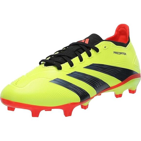NWT adidas Unisex Predator League Firm Ground Sneaker,Yellow/Black/Red-7.5 Men - Picture 1 of 7